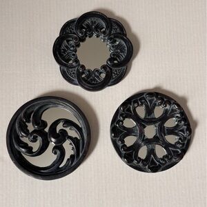 Vintage Ornate Wall Mirrors-Set of 3